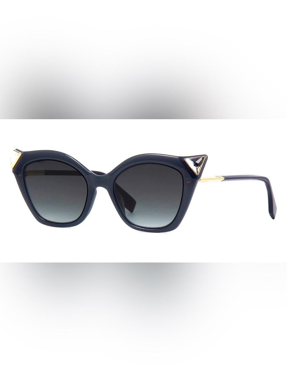 Women’s Fendi Iria FF 0357/G/S 8079O Sunglasses Grey/Gold CatEye Gradient BNWT